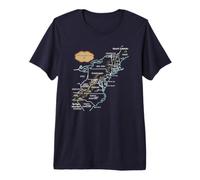 Appalachian Trail Hiking Map T-Shirt Premium T-Shirt