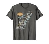 Appalachian Trail Hiking Map T-shirt T-Shirt