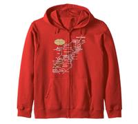 Appalachian Trail Hiking Map T-shirt Zip Hoodie
