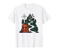 Appalachian Trail Section Hiker Vintage Map Badge Graphic T-Shirt
