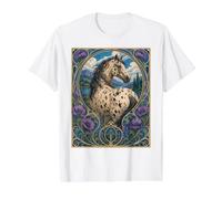 Appaloosa American Spotted Horse in a Western Setting Value Graphic T-Shirt, Men, White, XL