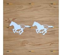 Appaloosa Horse American Sticker Decal Vinyl Running - 2 Pack White 12.7cm - for Car Boat Laptop Cup No Background Die-Cut 0213b5