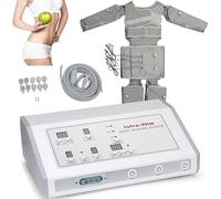 Appareil de Massage par Compression d'air Pour Drainage lymphatique des Jambes, des Pieds, de la Taille et des Bras. Appareil de pressothérapie Pour l'amincissement du Corps, Rose (gris).