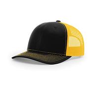 apparel-wear.com Richardson 112 Structured Classic Trucker Snapback Custom Box, Black/ Gold, One size
