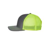 apparel-wear.com Richardson 112 Structured Classic Trucker Snapback Custom Box, Charcoal/ Neon Yellow, One size