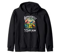 Apparently I Camp Now Funny First-Time Camping Zip Hoodie