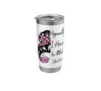 Apparently I Have an Attitude Who Knew Funny Messy Bun Stainless Steel Insulated Tumbler