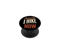 Apparently I Hike Now Funny Hiking Hiker Gift Retro Vintage PopSockets Adhesive PopGrip
