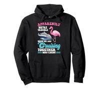 Apparently Trouble Cruise Trip Weekend Vacation Flamingo Pullover Hoodie