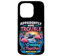 Apparently Were Trouble Cruising Together Flamingo Cruise Case for iPhone 15 Pro