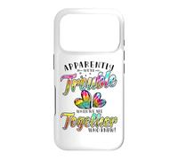 Apparently We're Trouble Together Who Knew Leopard Tie Dye Case for iPhone 17 Pro