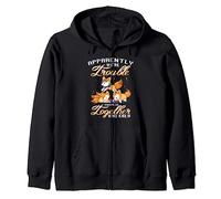 Apparently We're Trouble When We Are Together Fennec Fox Zip Hoodie