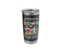 Apparently We're Trouble When we are Together Flamingo Lover Stainless Steel Insulated Tumbler
