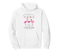 Apparently We're Trouble When We Are Together Flamingo Pullover Hoodie
