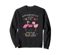 Apparently We're Trouble When We Are Together Flamingo Sweatshirt