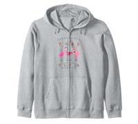 Apparently We're Trouble When We Are Together Flamingo Zip Hoodie