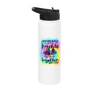 Apparently We're Trouble When we are Together Heart Couples Stainless Steel Insulated Water Bottle