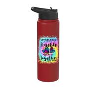 Apparently We're Trouble When we are Together Heart Couples Stainless Steel Insulated Water Bottle