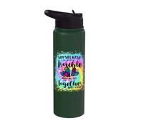 Apparently We're Trouble When we are Together Heart Couples Stainless Steel Insulated Water Bottle