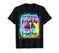 Apparently We're Trouble When we are Together Heart Couples Value Graphic T-Shirt