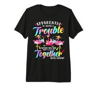 Apparently We're Trouble When we are Together Love Flamingo Premium T-Shirt