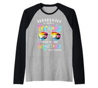 Apparently we're trouble when we are together Tie Dye Summer Raglan Baseball Tee
