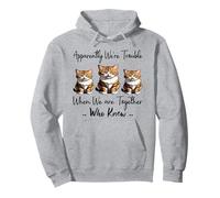 Apparently We're Trouble When We are Together Who Knew Funny Pullover Hoodie