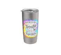 Apparently We're Trouble When We are Together Zebra Tie Dye Stainless Steel Insulated Tumbler