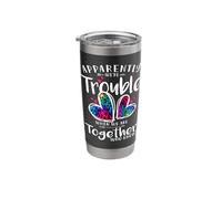 Apparently We're Trouble When We're Together Leopard tie dye Stainless Steel Insulated Tumbler