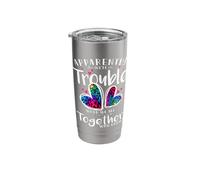 Apparently We're Trouble When We're Together Leopard tie dye Stainless Steel Insulated Tumbler