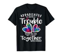 Apparently We're Trouble When We're Together Leopard tie dye T-Shirt