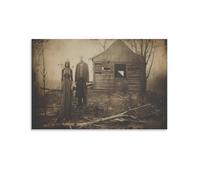 Apparition Spooky Halloween Haunted Family Portrait Wall Art Paintings Canvas Prints Poster Artwork for Living Room Bedroom Bathroom Office Home Decor 12x18inch(30x45cm)