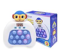 APPASH Upgraded Fast Push Pop It Game Crisp Click Light UP Bubbles 10 Modes Quick Push Stress Relieving Buttons Speed Push Sensory Gift Toy for Kids and Adults[White]