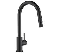 APPASO Kitchen Faucet, High Pressure Tap with Extendible Shower, 360° Swivelling Stainless Steel Sink Tap, 2 Spray Modes, Black Matt