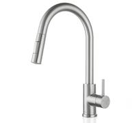 APPASO Kitchen Tap, S304 Stainless Steel Mixer Taps with Pull Out Spray, 360° Swivel Extendable Sink Faucet with 2-Mode Sprayer, Single Lever 1 Hole & High Pressure