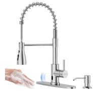 APPASO Touchless Kitchen Faucet, 3 Modes, Smart Motion Sensor, Kitchen Faucet with Pull Down Sprayer, Brushed Nickel, Activated, Hands-Free Faucet for Kitchen Sink, with