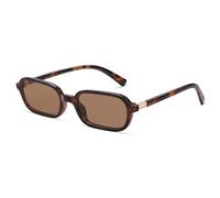 Appassal Retro Rectangle Sunglasses Women Vintage Fashion Funny Small 90s Square Sunglasses 2025 AP3698, C14 Dark Tortoise/Light Brown, Small