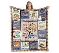 APPCRFM Book Lover Gifts,Reading Blanket 150x100Cm,Literary Flannel Throw Blanket Gift Ideas,Bedroom Sofa Library Throw Book Gifts Best Bookworm Present On Birthday Student Come Back School Gifts