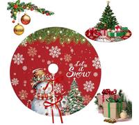 APPCRFM Christmas Tree Mat,Christmas Tree Skirt Snowman Style,Red Xmas Decor Tree Skirt,Tree Patterns Decorations for Xmas Party Winter Holiday New Year Decoration Indoor Outdoor,90cm