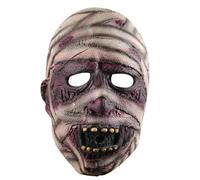 APPCRFM Mummy Halloween Mask - Comfortable Latex Horror Mask With Realistic Modeling,Scary Bandage Face,Full Face Cover For Cosplay,Haunted House Props Haunted House & Halloween Party Decoration