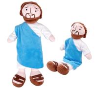APPCRFM My Friend Cartoon Jesus Plush, Jesus Toys, Jesus Plush Doll, For Soft Cartoon Jesus Plush Toy for Baby Gifts, Bedtime Companion Dolls-Blue