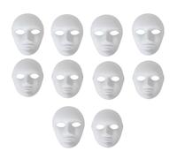 APPCRFM Paper Mache Masks for Halloween,Paintable Paper Masks for Carnival,Masquerade Props,DIY Coloring Perfect for Carnival Cosplay Halloween and Christmas Parties(5Women + 5Men)