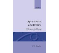 Appearance and Reality by F. H. Bradley - 9780198241096
