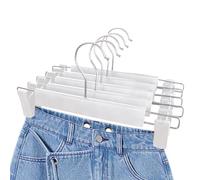 Appendiabiti Per Pantaloni, Grucce Per Pantaloni Con Clip - Supporti Per Gonne Clip Antiruggine 5X | Robusta Clip Per Portapantaloni Satinata Antitraccia Con Gancio Girevole A 360 Gradi Per Pantaloni