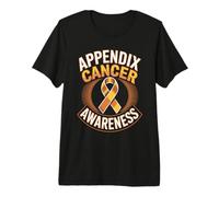 Appendix Cancer Awareness Orange Ribbon Support Premium T-Shirt