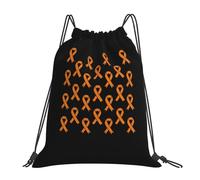 Appendix Cancer Awareness Orange Ribbon Unisex Swimming Bags Waterproof Drawstring Backpack Large Gym Sack For Yoga Gym Sports