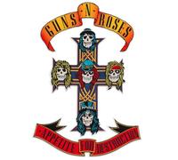 Appetite for Destruction Large Embroidered Patch, Cross-Skull Rock Emblem, Iron-On Back Patch, 13.6 x 19.7 inches (34.5 x 50 cm)