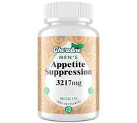 Appetite Suppressant & Fat Burner for Men - High-Dose 3217mg Natural Formula with Glucomannan & Green Tea - Fast-Acting Energy Booster - Controls Cravings - Keto Friendly - 90 Tablets