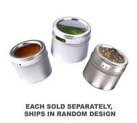 Appetito Magnetic Spice Cans With Window Sturdy Dishwasher Safe 1 Piece Random