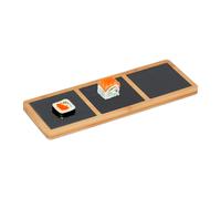 Appetizer Serving Board Slate Slabs Sushi Chesse Meats Bamboo Plate 1.5x34x12cm